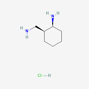 molecular formula C7H17ClN2 B11748114 (1S,2S)-2-(aminomethyl)cyclohexan-1-amine hydrochloride 