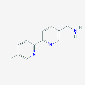 molecular formula C12H13N3 B11748147 (5'-Methyl-[2,2'-bipyridin]-5-yl)methanamine CAS No. 227619-68-3