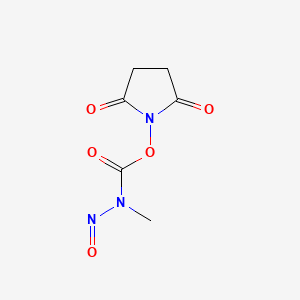 molecular formula C6H7N3O5 B11748172 Carbamic acid, methylnitroso-2,5-dioxo-1-pyrrolidinyl ester CAS No. 80354-48-9