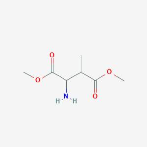 molecular formula C7H13NO4 B11748182 Dimethyl 2-amino-3-methylsuccinate 