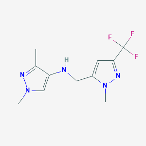 1,3-Dimethyl-N-{[1-methyl-3-(trifluoromethyl)-1H-pyrazol-5-YL]methyl}-1H-pyrazol-4-amine