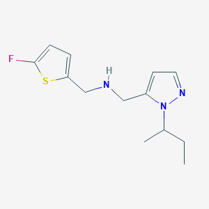 molecular formula C13H18FN3S B11748211 {[1-(butan-2-yl)-1H-pyrazol-5-yl]methyl}[(5-fluorothiophen-2-yl)methyl]amine 