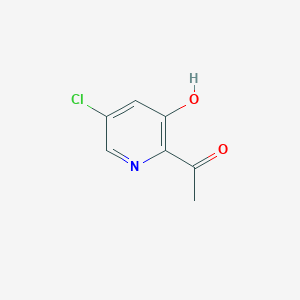 molecular formula C7H6ClNO2 B11748216 1-(5-Chloro-3-hydroxypyridin-2-YL)ethanone 