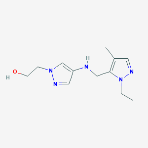 2-(4-{[(1-ethyl-4-methyl-1H-pyrazol-5-yl)methyl]amino}-1H-pyrazol-1-yl)ethan-1-ol