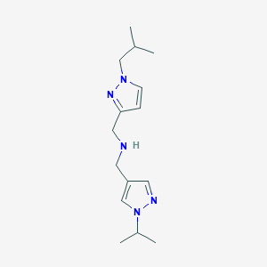 {[1-(2-methylpropyl)-1H-pyrazol-3-yl]methyl}({[1-(propan-2-yl)-1H-pyrazol-4-yl]methyl})amine