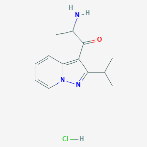 2-amino-1-(2-propan-2-ylpyrazolo[1,5-a]pyridin-3-yl)propan-1-one;hydrochloride