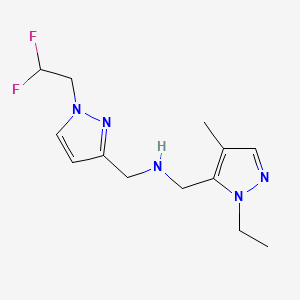 {[1-(2,2-difluoroethyl)-1H-pyrazol-3-yl]methyl}[(1-ethyl-4-methyl-1H-pyrazol-5-yl)methyl]amine