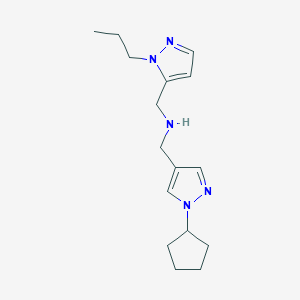 [(1-cyclopentyl-1H-pyrazol-4-yl)methyl][(1-propyl-1H-pyrazol-5-yl)methyl]amine