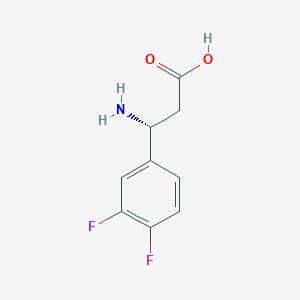 molecular formula C9H9F2NO2 B11748362 (3R)-3-Amino-3-(3,4-difluorophenyl)propanoic acid 