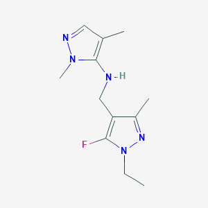 N-[(1-ethyl-5-fluoro-3-methyl-1H-pyrazol-4-yl)methyl]-1,4-dimethyl-1H-pyrazol-5-amine