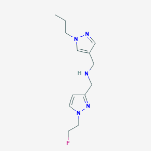 {[1-(2-fluoroethyl)-1H-pyrazol-3-yl]methyl}[(1-propyl-1H-pyrazol-4-yl)methyl]amine