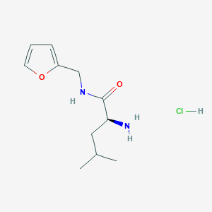 (2S)-2-amino-N-[(furan-2-yl)methyl]-4-methylpentanamide hydrochloride