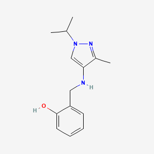 2-({[3-methyl-1-(propan-2-yl)-1H-pyrazol-4-yl]amino}methyl)phenol