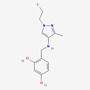 4-({[1-(2-fluoroethyl)-3-methyl-1H-pyrazol-4-yl]amino}methyl)benzene-1,3-diol