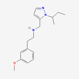 molecular formula C17H25N3O B11748549 {[1-(butan-2-yl)-1H-pyrazol-5-yl]methyl}[2-(3-methoxyphenyl)ethyl]amine 