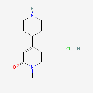 molecular formula C11H17ClN2O B11748569 1-Methyl-4-(piperidin-4-yl)-1,2-dihydropyridin-2-one hydrochloride 