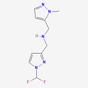 {[1-(difluoromethyl)-1H-pyrazol-3-yl]methyl}[(1-methyl-1H-pyrazol-5-yl)methyl]amine