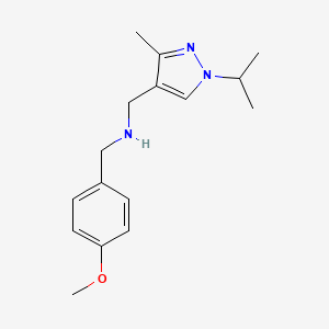 [(4-methoxyphenyl)methyl]({[3-methyl-1-(propan-2-yl)-1H-pyrazol-4-yl]methyl})amine