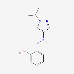 2-({[1-(propan-2-yl)-1H-pyrazol-4-yl]amino}methyl)phenol