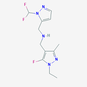 {[1-(difluoromethyl)-1H-pyrazol-5-yl]methyl}[(1-ethyl-5-fluoro-3-methyl-1H-pyrazol-4-yl)methyl]amine