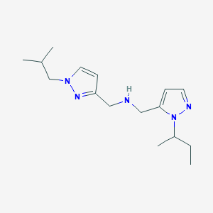 {[1-(butan-2-yl)-1H-pyrazol-5-yl]methyl}({[1-(2-methylpropyl)-1H-pyrazol-3-yl]methyl})amine