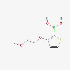 molecular formula C7H11BO4S B11748672 [3-(2-Methoxyethoxy)thiophen-2-yl]boronic acid 