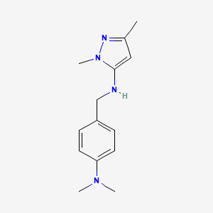 N-{[4-(dimethylamino)phenyl]methyl}-1,3-dimethyl-1H-pyrazol-5-amine