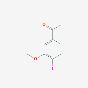 molecular formula C9H9IO2 B11748712 1-(4-Iodo-3-methoxyphenyl)ethanone 