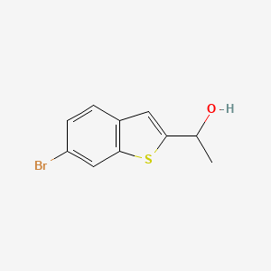 molecular formula C10H9BrOS B11748714 1-(6-Bromobenzo[b]thiophen-2-yl)ethanol 