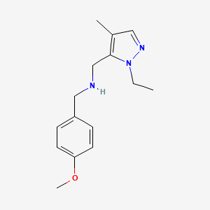 [(1-ethyl-4-methyl-1H-pyrazol-5-yl)methyl][(4-methoxyphenyl)methyl]amine