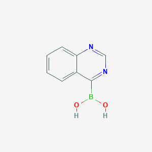 molecular formula C8H7BN2O2 B11748744 (Quinazolin-4-yl)boronic acid 