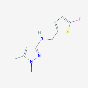 molecular formula C10H12FN3S B11748775 N-[(5-fluorothiophen-2-yl)methyl]-1,5-dimethyl-1H-pyrazol-3-amine 