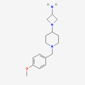 1-{1-[(4-Methoxyphenyl)methyl]piperidin-4-YL}azetidin-3-amine