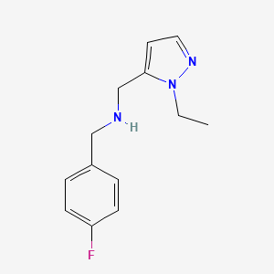 [(1-ethyl-1H-pyrazol-5-yl)methyl][(4-fluorophenyl)methyl]amine