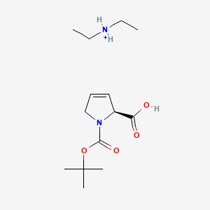 (2S)-1-[(tert-butoxy)carbonyl]-2,5-dihydro-1H-pyrrole-2-carboxylic acid; diethylazanium