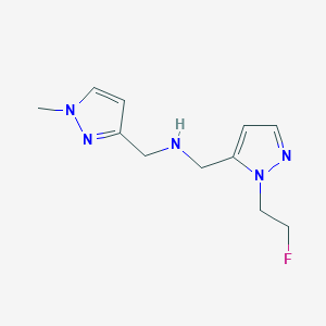 {[1-(2-fluoroethyl)-1H-pyrazol-5-yl]methyl}[(1-methyl-1H-pyrazol-3-yl)methyl]amine