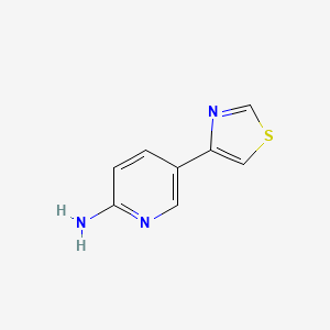 molecular formula C8H7N3S B11748847 5-(1,3-Thiazol-4-yl)pyridin-2-amine 