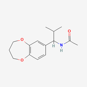 molecular formula C15H21NO3 B1174886 N-[1-(3,4-dihydro-2H-1,5-benzodioxepin-7-yl)-2-methylpropyl]acetamide 
