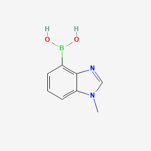 molecular formula C8H9BN2O2 B11748885 (1-Methylbenzimidazol-4-yl)boronic acid 