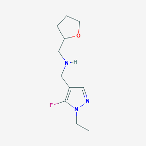 [(1-ethyl-5-fluoro-1H-pyrazol-4-yl)methyl][(oxolan-2-yl)methyl]amine