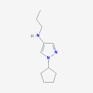 molecular formula C11H19N3 B11748901 1-cyclopentyl-N-propyl-1H-pyrazol-4-amine 