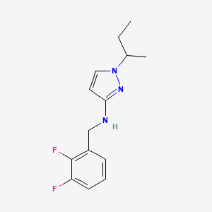 molecular formula C14H17F2N3 B11748952 1-(butan-2-yl)-N-[(2,3-difluorophenyl)methyl]-1H-pyrazol-3-amine 