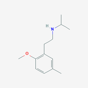 molecular formula C13H21NO B11748955 Phenethylamine, N-isopropyl-2-methoxy-5-methyl-(8CI) 