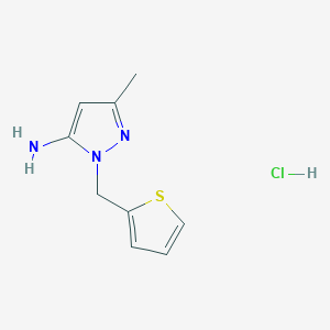 3-methyl-1-[(thiophen-2-yl)methyl]-1H-pyrazol-5-amine hydrochloride