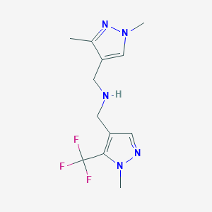 [(1,3-dimethyl-1H-pyrazol-4-yl)methyl]({[1-methyl-5-(trifluoromethyl)-1H-pyrazol-4-yl]methyl})amine