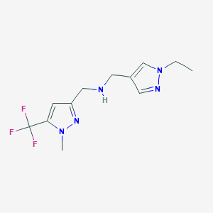 [(1-ethyl-1H-pyrazol-4-yl)methyl]({[1-methyl-5-(trifluoromethyl)-1H-pyrazol-3-yl]methyl})amine