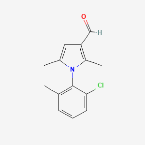 molecular formula C14H14ClNO B11749058 1-(2-chloro-6-methylphenyl)-2,5-dimethyl-1H-pyrrole-3-carbaldehyde 