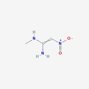 molecular formula C3H7N3O2 B11749065 (1-Amino-2-nitroethenyl)(methyl)amine 