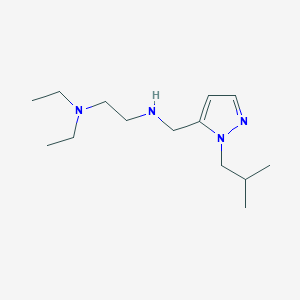 molecular formula C14H28N4 B11749076 [2-(diethylamino)ethyl]({[1-(2-methylpropyl)-1H-pyrazol-5-yl]methyl})amine 