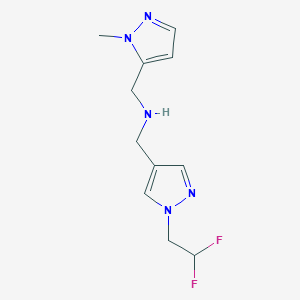 {[1-(2,2-difluoroethyl)-1H-pyrazol-4-yl]methyl}[(1-methyl-1H-pyrazol-5-yl)methyl]amine